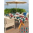 thumbnail image 6 of 52x70 Inch Outdoor Tablecloth with Umbrella Hole Zipper Rectangle Aztec Vintage Rectangular Tablecloths Outside Waterproof Southwest Tribe Classic Farmhouse Patio Table Cloth Cover for Picnic Party, 6 of 8