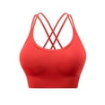 thumbnail image 6 of IROINNID Sports Bras for Women Seamless Bra Comfort Oman Bras With String Quick Dry Shockproof Running Fitness Underwear,Red, 6 of 8
