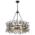 thumbnail image 5 of 31" Contemporary Black Branch Shaped 6-Light Crystal Chandelier, 5 of 10