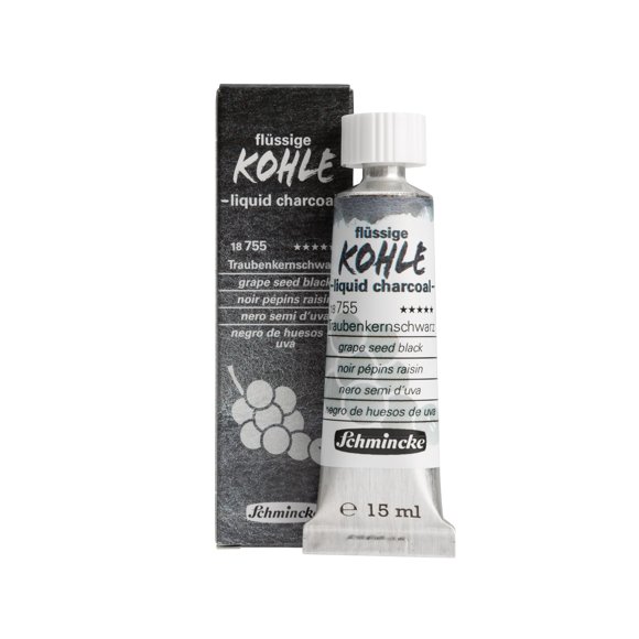 Carbón líquido Schmincke Negro Semilla de Uva 15 ml