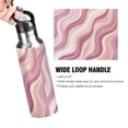 thumbnail image 4 of Yayeee 33oz Insulated Water Bottle Double Wall Stainless Steel with Flip Straw Lid, Pink Brown Pattern, 4 of 7