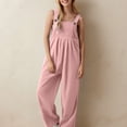 thumbnail image 2 of JJHGVB Overalls for Women Rompers for Mom Popular Women's Pants Solid Color Women's Casual Pants Overalls Cargo Pants Women Women Jumpsuit Pink 2XL, 2 of 5