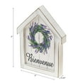 thumbnail image 2 of IH Casa Decor House Shape Wood Framed Canvas Sign Bienvenue, 2 of 3