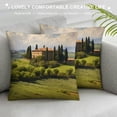 thumbnail image 3 of GOSMITH  Tuscan Throw Pillow Cushion Cover, Tuscany Seen from Stone Village of Montepulciano Italy in Cloudy Day, Decorative Square Accent Pillow Case, Green Brown, 3 of 5