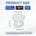 thumbnail image 2 of Uxcell 10mm/3/8" Plastic Hole Plugs, Flush Type Round Plug Snap in Locking Screw Hole Covers White 40 Pcs, 2 of 7