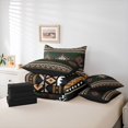 thumbnail image 6 of Manfei Hippie Aztec Bedding Comforter Set 7pcs for Female Men,Bohemian Abstract Geometric Queen Bedding Sets Super Cozy,Exotic Style Queen Sheet Sets,Super Cozy Room Decor,Reversible, 6 of 8