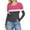Hot Pink, variant on Long Sleeve Shirts for Women Crew Neck Ribbed Knit Tops Fitted Thermal Undershirt Color Block Soft Layering Tees