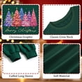 thumbnail image 4 of MecTo Women Merry Christmas Oversized Sweatshirt Colorful Pastel Xmas Tree Print Casual Crewneck Winter Holiday Pullover, 4 of 9