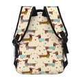 thumbnail image 4 of Easygdp Dachshund Dog Mochila Ergonómica Versátil para Laptop - Múltiples Bolsillos, Correas Ajustables, Unisex para Escuela, Viajes y Actividades al Aire Libre-One Size, 4 of 5