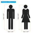 thumbnail image 2 of Uxcell 4.7" Bathroom Sign, 2 Pairs Men Women Restroom Sign Self-Adhesive Toilet Door Decor Sticker Black, 2 of 6
