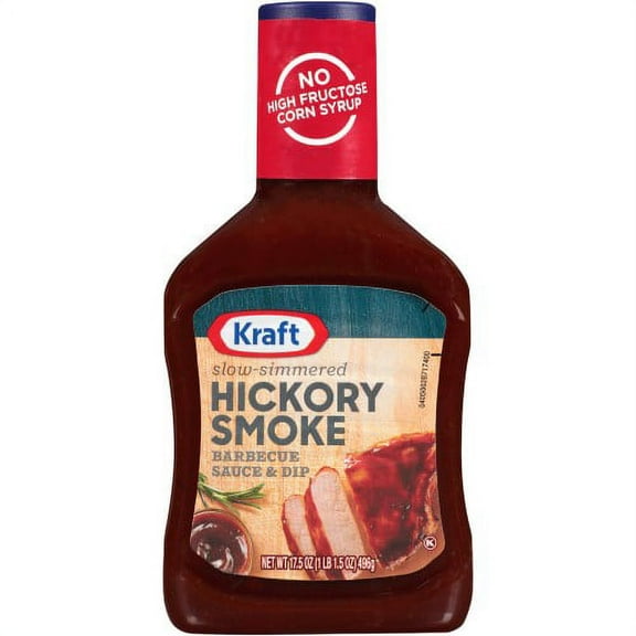 Kraft Hickory Smoke Slow-Simmered Bbq Sauce and Dip 17.5 oz (Pack of 48)