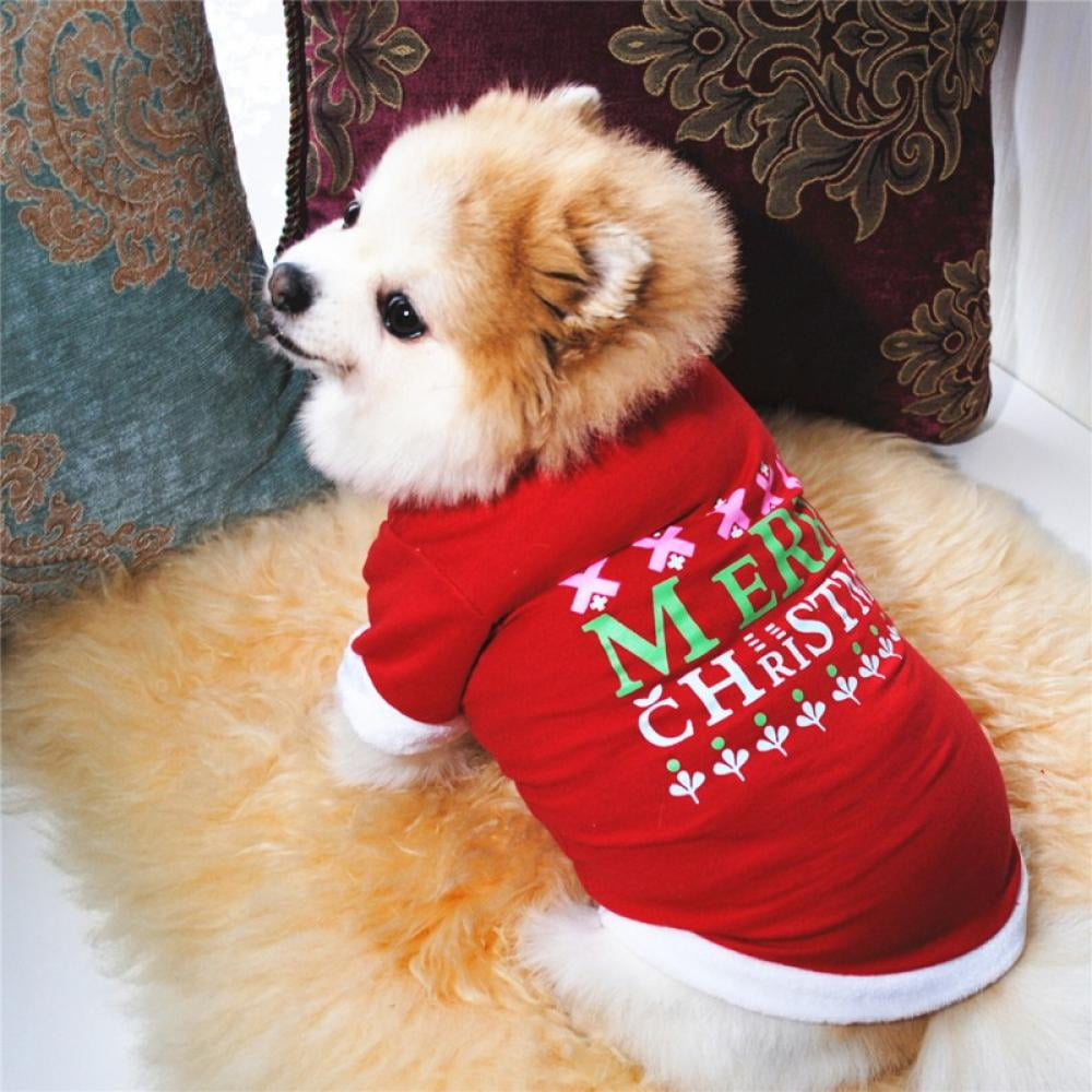 Cute Christmas Pet Dog Clothes Xmas Pet Tee Cotton Tank Top for Pet