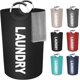 thumbnail image 1 of 115L Large Laundry Basket, Dirty Clothes Hamper for Laundry, Collapsible, Waterproof Laundry Baskets with Foam Protected Aluminum Handles(Black), 1 of 4