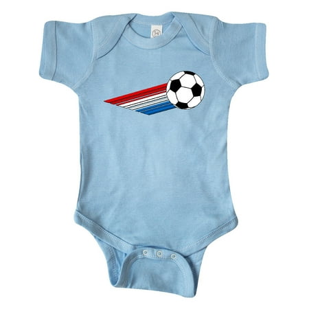 

Inktastic Red White and Blue Soccer Gift Baby Boy or Baby Girl Bodysuit
