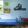 thumbnail image 3 of Semi Truck Trailor Silhouette Vinyl Wall Design Wall Art Sticker Designs Vinyl Stickers For Home House Walls Rooms Windows Bedroom Decoration Size (20x20 inch), 3 of 3