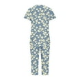 thumbnail image 5 of Puntoco Conjunto de pijama cómodo para mujer Conjunto de pijama y pantalón de manga corta con cuello en V para mujer Conjunto de pijama informal con bolsillos, 5 of 5