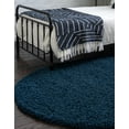 thumbnail image 6 of Unique Loom Solid Shag Collection Area Rug (7' 10" x 10' Oval Sapphire Blue/Navy Blue), 6 of 7