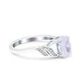 thumbnail image 2 of Art Deco Oval Engagement Ring CZ 925 Sterling Silver Size 9, 2 of 6