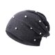 thumbnail image 1 of Gorro De Perla Suave Otoño Primavera Beanie Sombreros Mujeres Imitación Diamantes De Calaveras Gorras De Invierno, 1 of 4