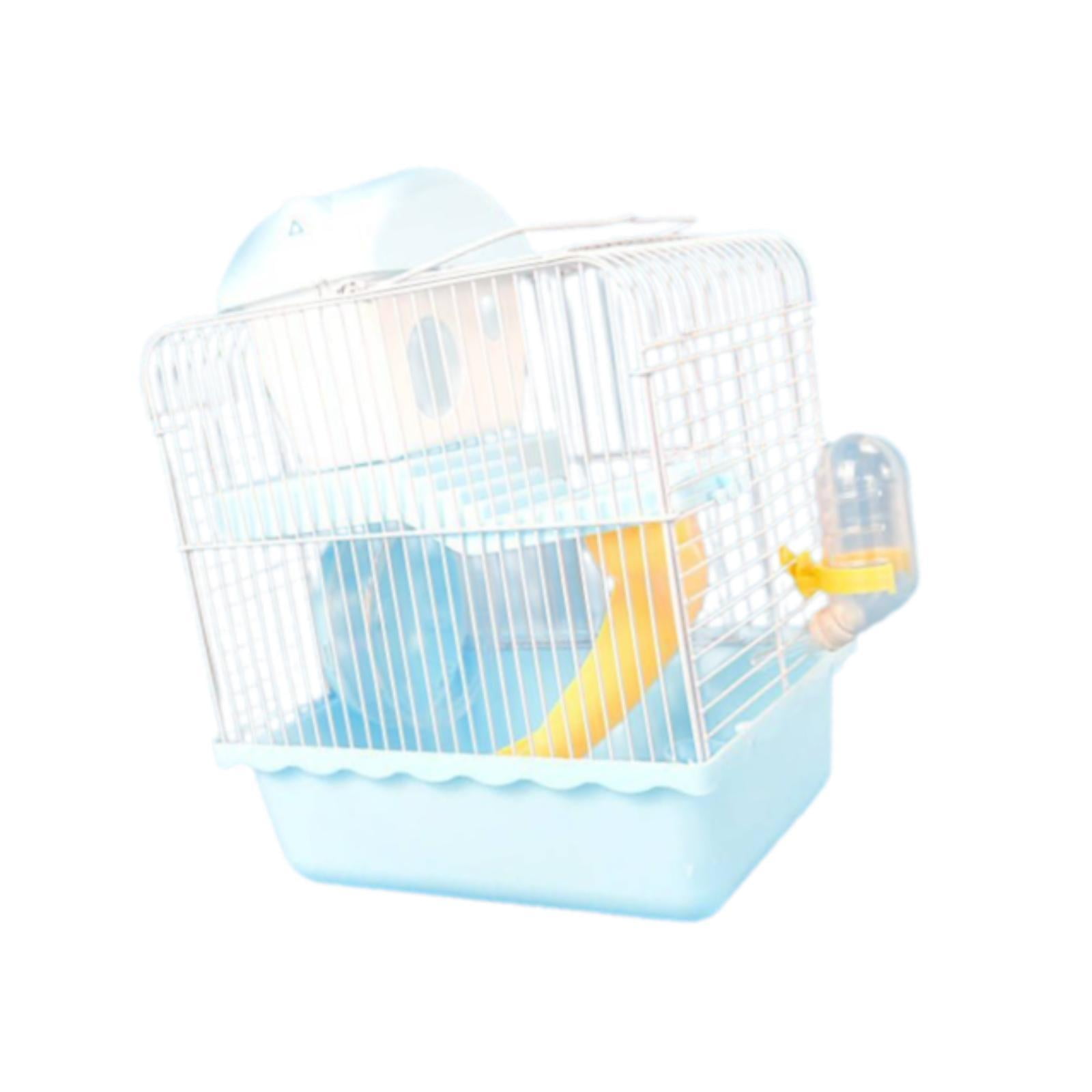 oshhni Small Animal Carrier Cage Hamster Cage for Dwarf Hamster Guinea Pig Hedgehog blue