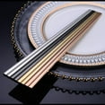 thumbnail image 6 of 1 Pair Portable Stainless Steel Reusable Rainbow Chopsticks Kitchen Dining Tool, 6 of 7