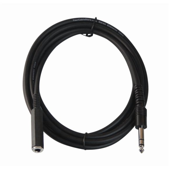 Your Cable Store Cable De Extensión Para Auriculares Estéreo De 10 Pies Y 1/4" (6,3 Mm)