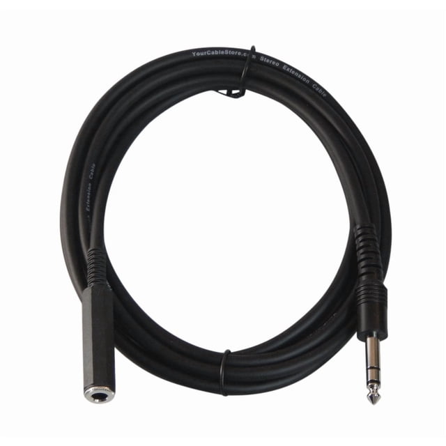 Your Cable Store Cable De Extensión Para Auriculares Estéreo De 10 Pies Y 1/4" (6,3 Mm)