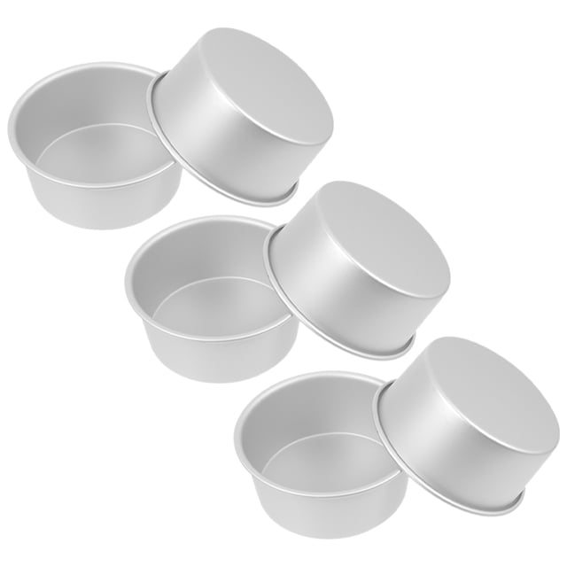 unbranded 6Ud Redondos Para Hornear De Aluminio Para Postres Y Pasteles En Casa Color Plata
