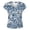 Navy, variant on OOOUM Women Satin V Neck Blouse Lightweight Silky Floral Print shirts Loose Casual Summer Basic Shirt Tops Coffee XXXL