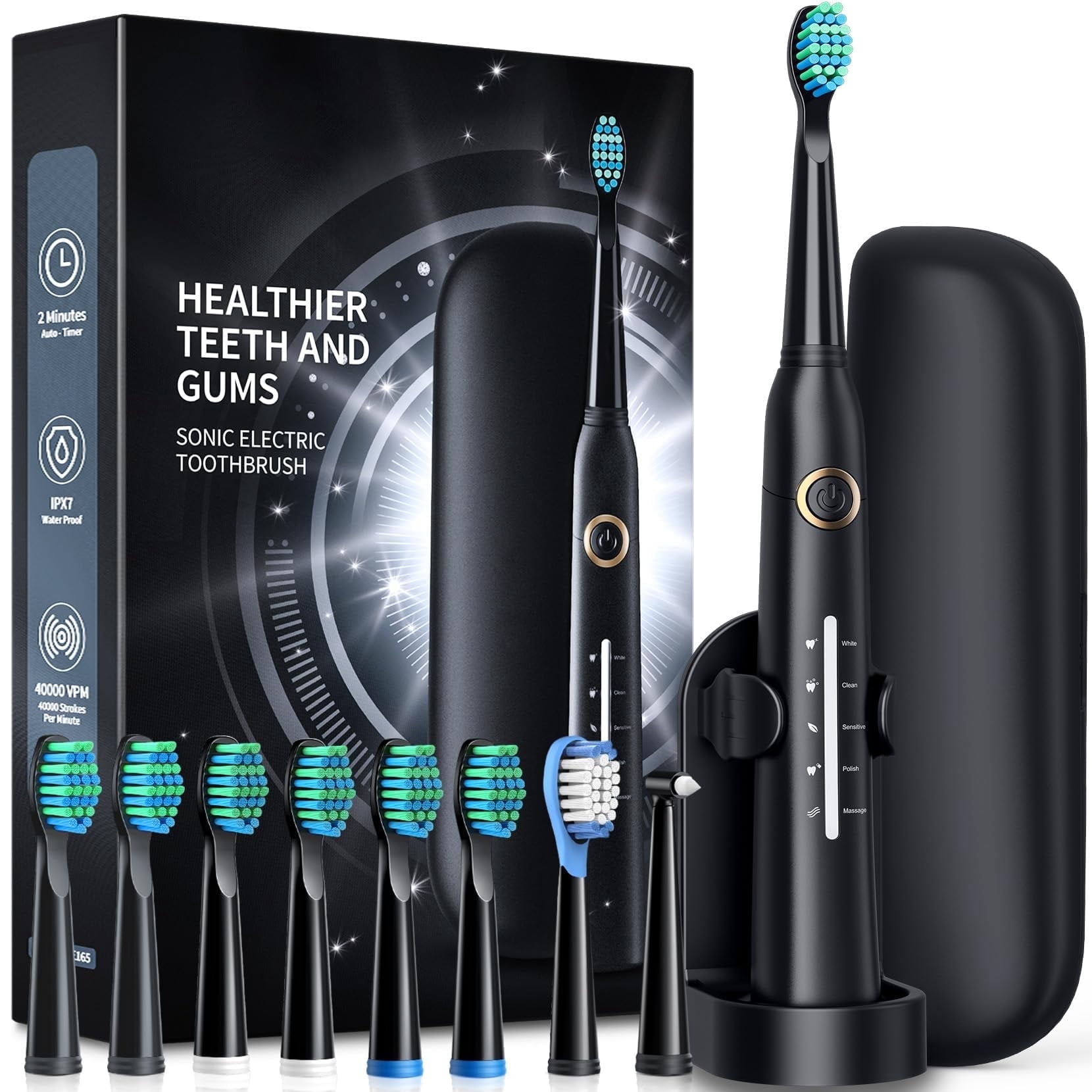 Homitt Sonic Electric Toothbrush With 8 Brush Heads photo 1
