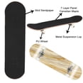 thumbnail image 2 of Skateboards for Beginners Monocolor alcohol ink marbling raster Liquid waves stains Black gold 31"x8" Maple Double Kick Concave Boards Complete Skateboards Outdoor for Adults family friends Gifts, 2 of 5