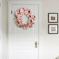 thumbnail image 3 of Luxcidy Artificial Flower Wreath, Spring Summer Wreath for Front Door, Artificial Peony Flower Wreath, for Home Front Door Christmas Wedding Party Decoration, 3 of 7