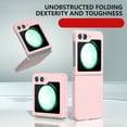 thumbnail image 2 of Case for Samsung Galaxy Z Flip 5 Built in Wave Patterned and Hinge Protection,Heavy Duty Shockproof Anti-Scratch Full Body Protective Phone Cover for Galaxy Z Flip 5,Pink, 2 of 6