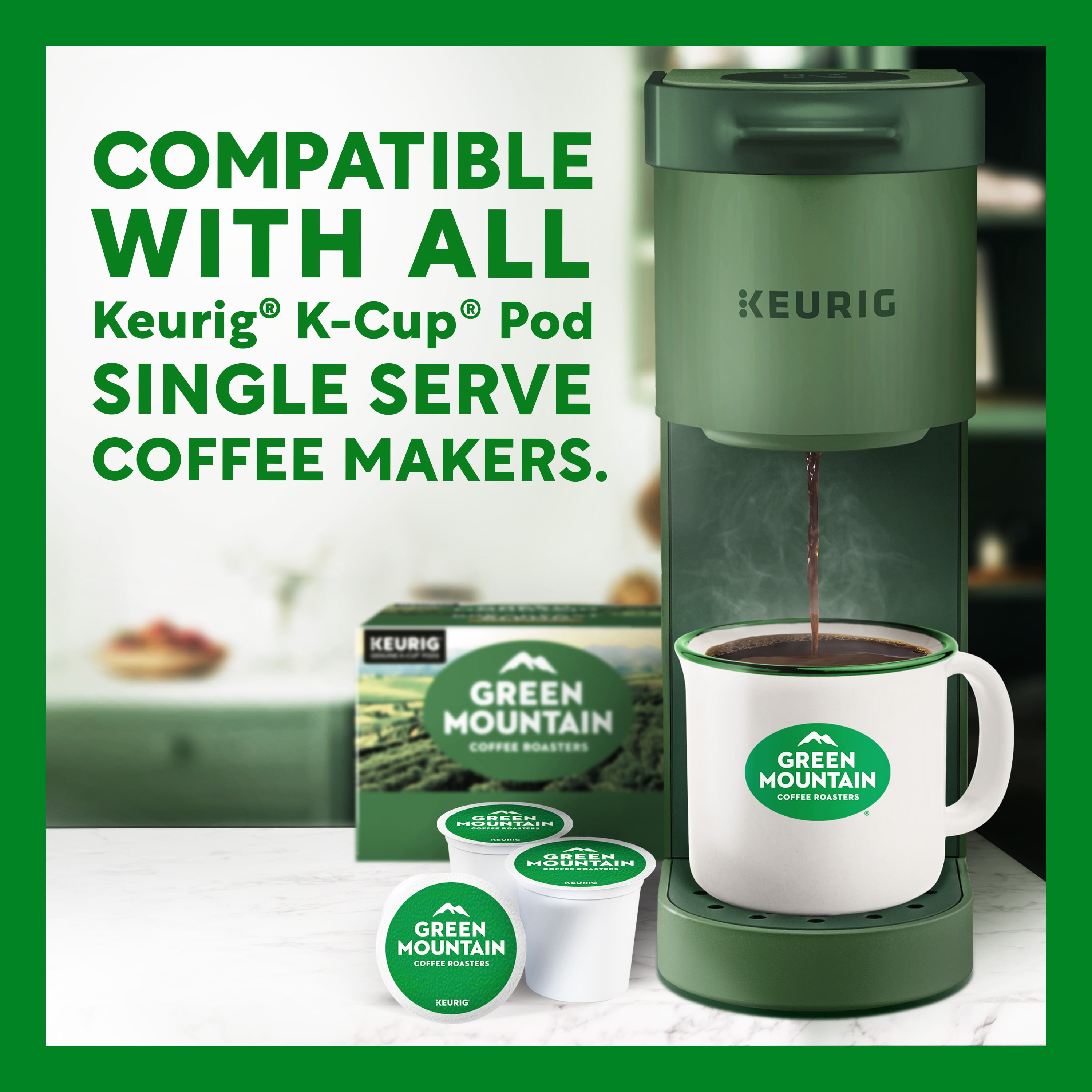 (4 pack) Green Mountain Coffee Roasters, Wild Mountain Blueberry Light Roast K-Cup Coffee Pods, 24 Count
