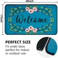 thumbnail image 4 of Spring/Summer Flowers Welcome Decorative Doormat, Non-Slip Cute Floral Wreath Door Mat for Indoor Outdoor Home Decoration, Durable Rug, Low-Profile Mat Entryway Front Porch Farmhouse Decor,30" x 17", 4 of 6