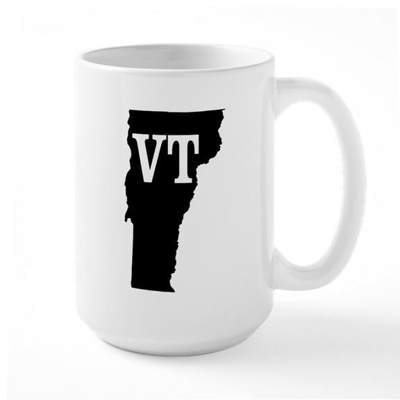 CafePress - Vermont Initials - 15 oz Ceramic Large White Novelty Mug