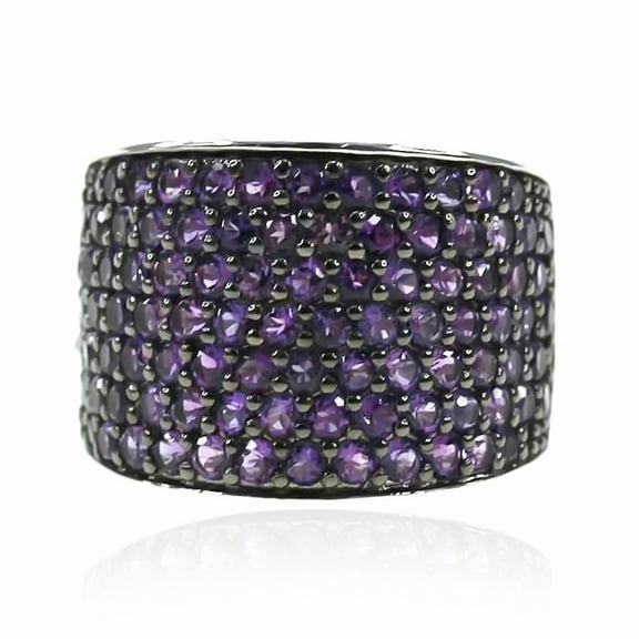 925 Sterling Silver African Amethyst Ring