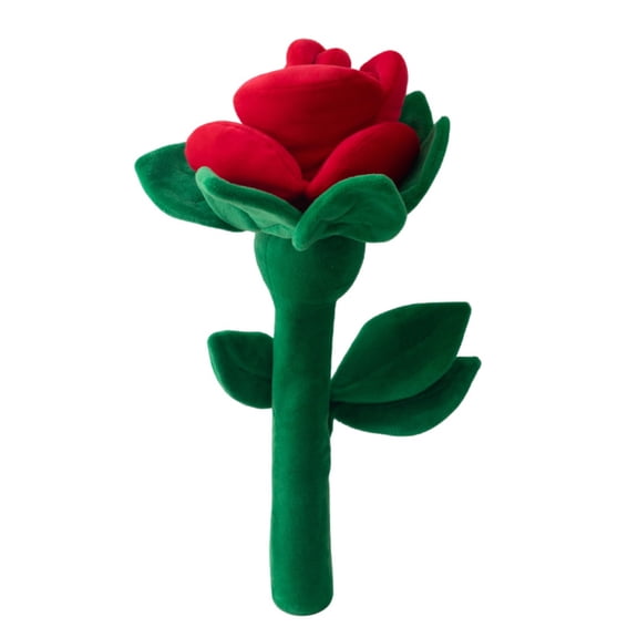 Realistic Plush Rose Stuffed Toy, Soft Long Stem Flower Plush Pillow Decor for Valentine's Day Gift