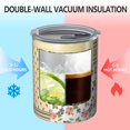 thumbnail image 2 of 12oz Coffee Tumblers Pioneer Flower Floral Print Pattern Stainless Steel Vacuum Insulated Travel Tumbler Coffee Cups Mug with Lid and Straw with Cleaning Brush for Cold & Hot Drinks, 2 of 5