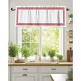 thumbnail image 2 of Red Geometric Valances for Windows Greek Pattern Chinese Valance Rod Pocket Light Filtering Short Window Treatments Curtains for Kitchen Bathroom Living Room Bedroom, 1 Panel, 54 x 18 Inch, 2 of 7