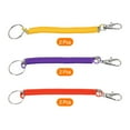 thumbnail image 3 of Uxcell 6.7" Spiral Retractable Spring Coil Keychain, 6 Pack, Red Yellow Purple, 3 of 6