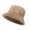 Khaki_One Size, variant on HUANLEDASH Winter Warm Thickened Plush Bucket Hat Super Soft Adjustable Windproof Versatile Leopard Cap Women Headwear