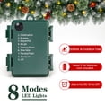 thumbnail image 3 of Qunler 2 pack - 9ft Outdoor Pre-Lit Christmas Garland with Lights & Timer for Fireplace Mantel Indoor Outdoor Christmas Decoration, 8 Modes, Battery Operated, Green, 3 of 7
