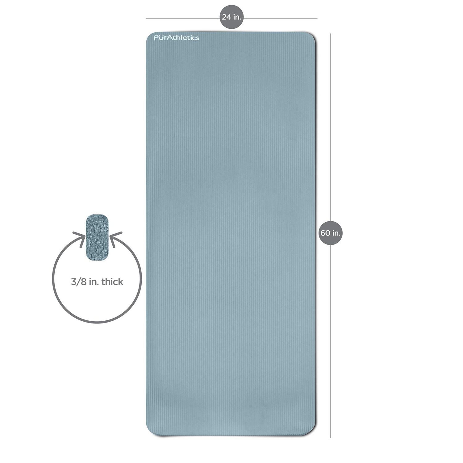 Zenzation Athletics Exercise and Pilates 5/8-inch Mat