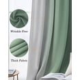 thumbnail image 3 of Sage Green Grey Ombre Blackout Curtains for Bedroom Living Room Darkening Curtains 54 Inch Long Farmhouse Gradient Minimalist Short Curtain for Small Window Treatment Grommet Drapes 42"x54"x2, 3 of 9