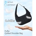thumbnail image 6 of XINLANER Small Crescent Puffer Purse Shoulder Bag for Women Nylon Quilted Purses Bag Adjustable Shoulder Strap Puffy bag, 6 of 6