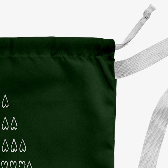Simply Daisy Canvas Hearty Holidays 28 x 36 in Dark Green Laundry Bag
