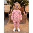 thumbnail image 6 of RUINIXCW Girls Christmas Outfits Long Sleeve Bow Snowflake Print Pullover Pants, 6 of 8