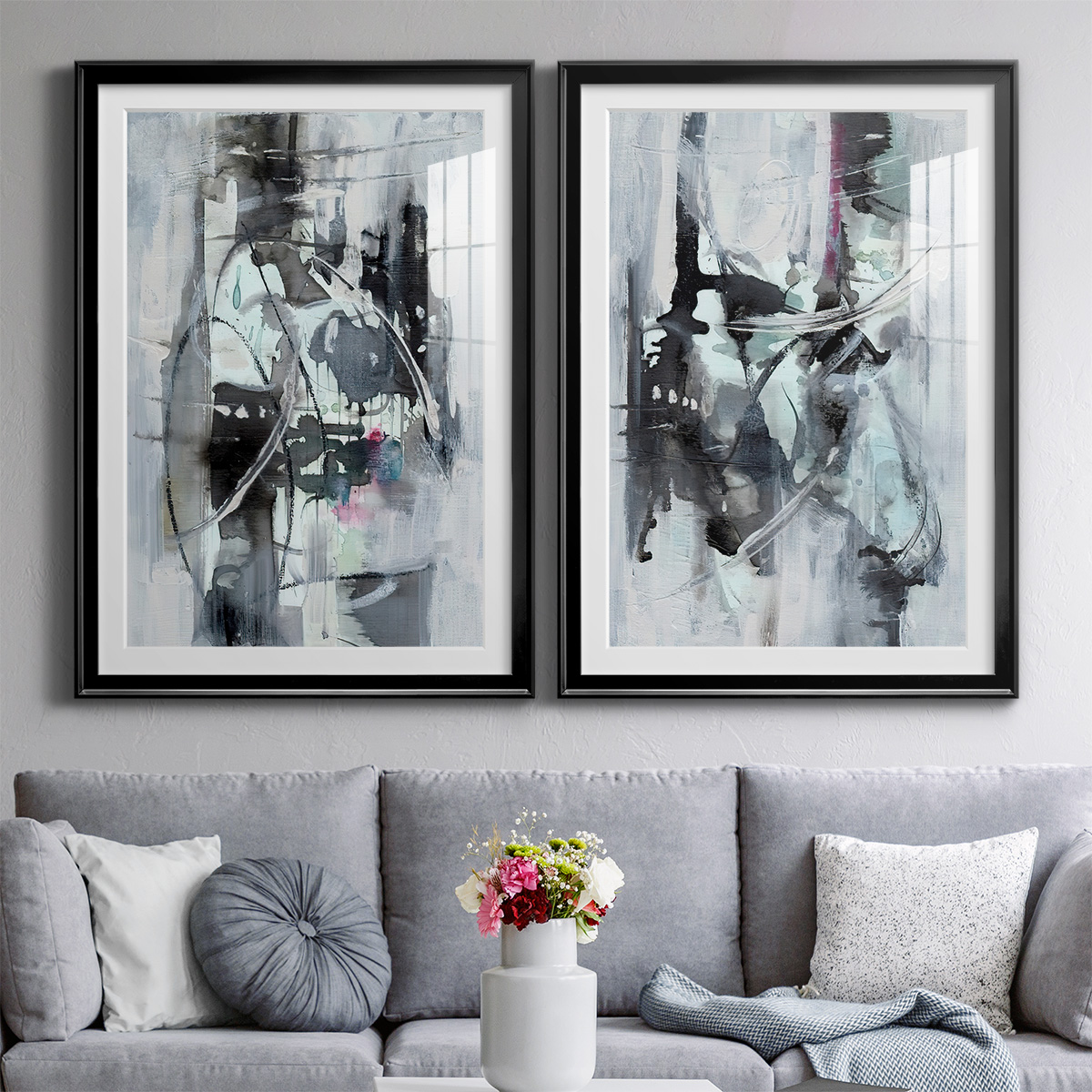 Wexford Home Indian Lore I Premium Framed Print, 22.5" x 30.5" - Ready to Hang, Black (Set of 2)