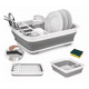 thumbnail image 2 of Escurridor Trastes Plegable Organizador Platos De Silicona Gris con Blanco, 2 of 5